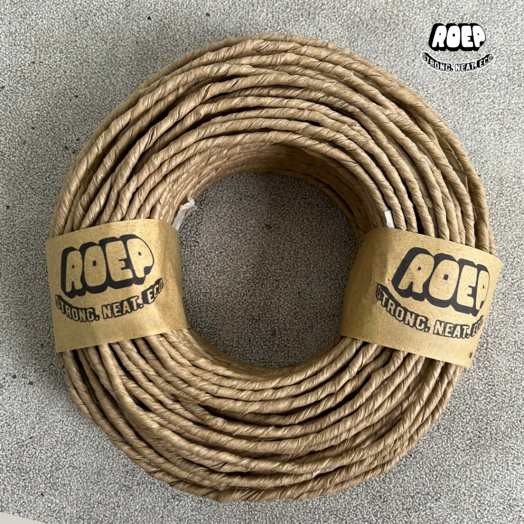 Tali Kertas Kraft Twisted Paper Rope 3mm 4mm Per Meter Murah untuk Tali Paper Bag Craft