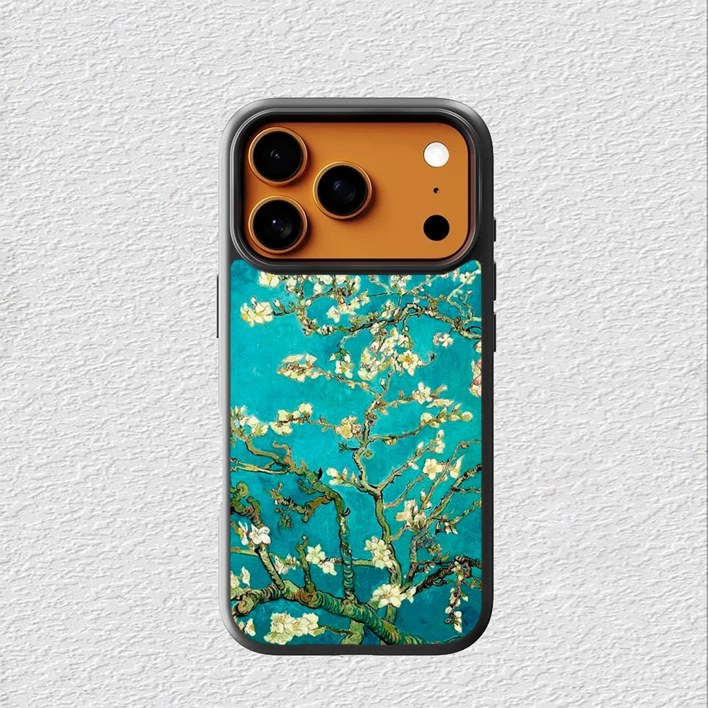 Case Hybrid Casing Softcase iphone 17 16 15 14 13 12 11 Pro Max Mini Plus X Xs Max XR Almond Blossom