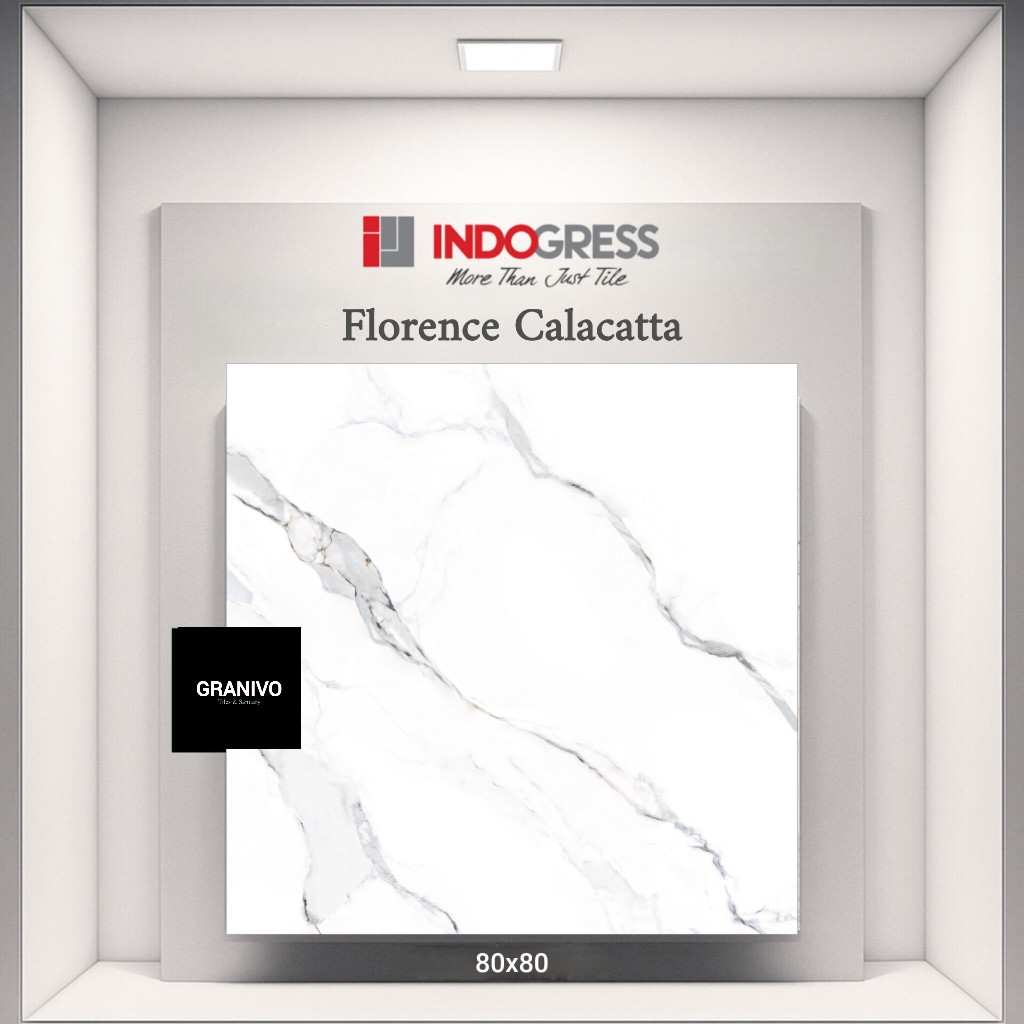 INDOGRESS FLORENCE CALACATTA CALLACATTA CALLACATA GLAZED POLISHED GRANIT GRANITE LANTAI FLOOR TILE T