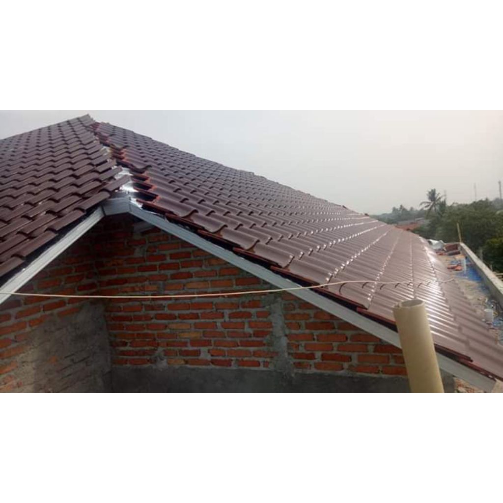 rangka atap baja ringan dan genteng keramik