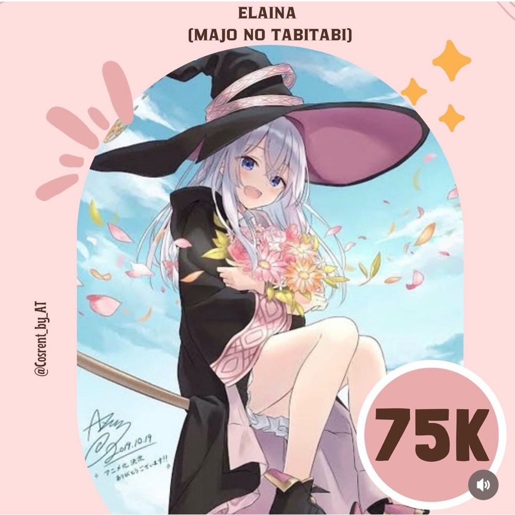 rental costume elaina anime