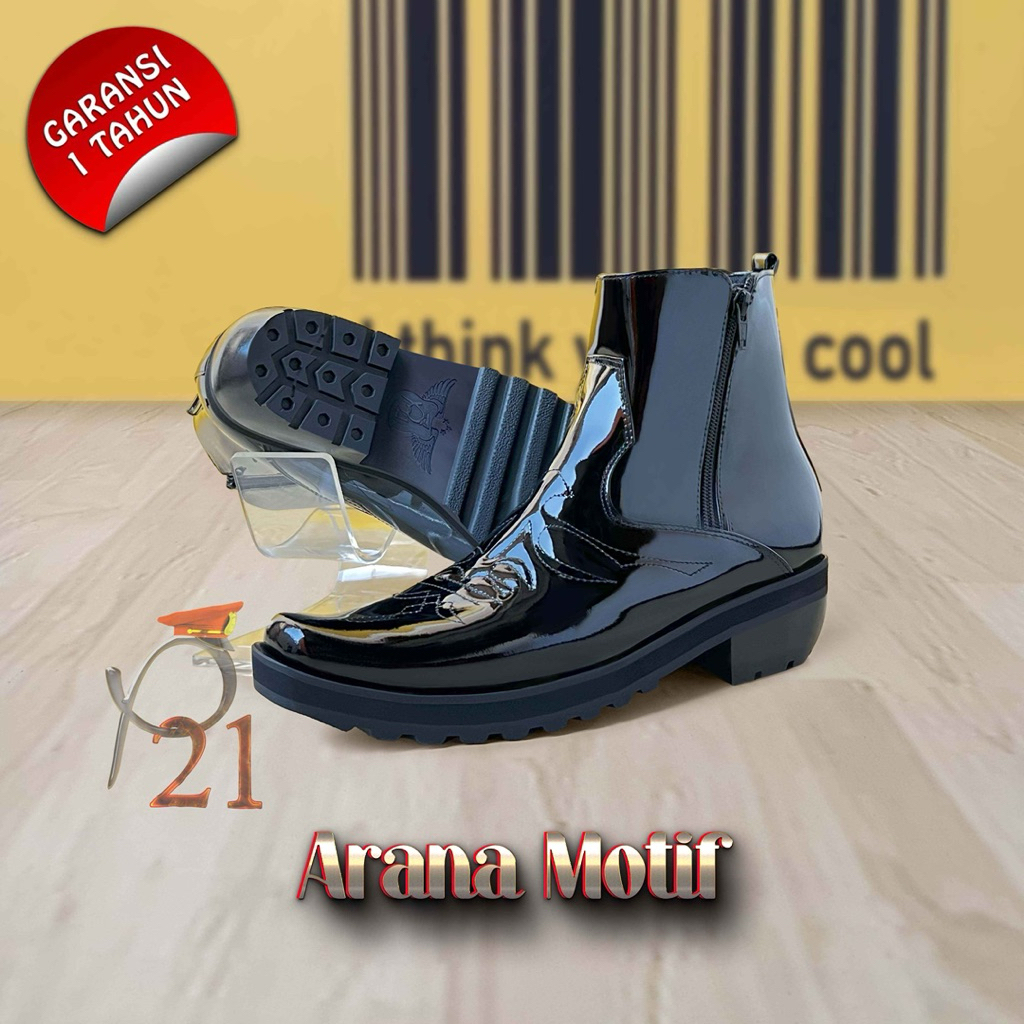 Sepatu P21-Sepatu Pdh Polisi Arana Motif/ Sepatu Polisi/ Sepatu Pdh Polisi/ Sepatu Kerja Pria/ Sepat
