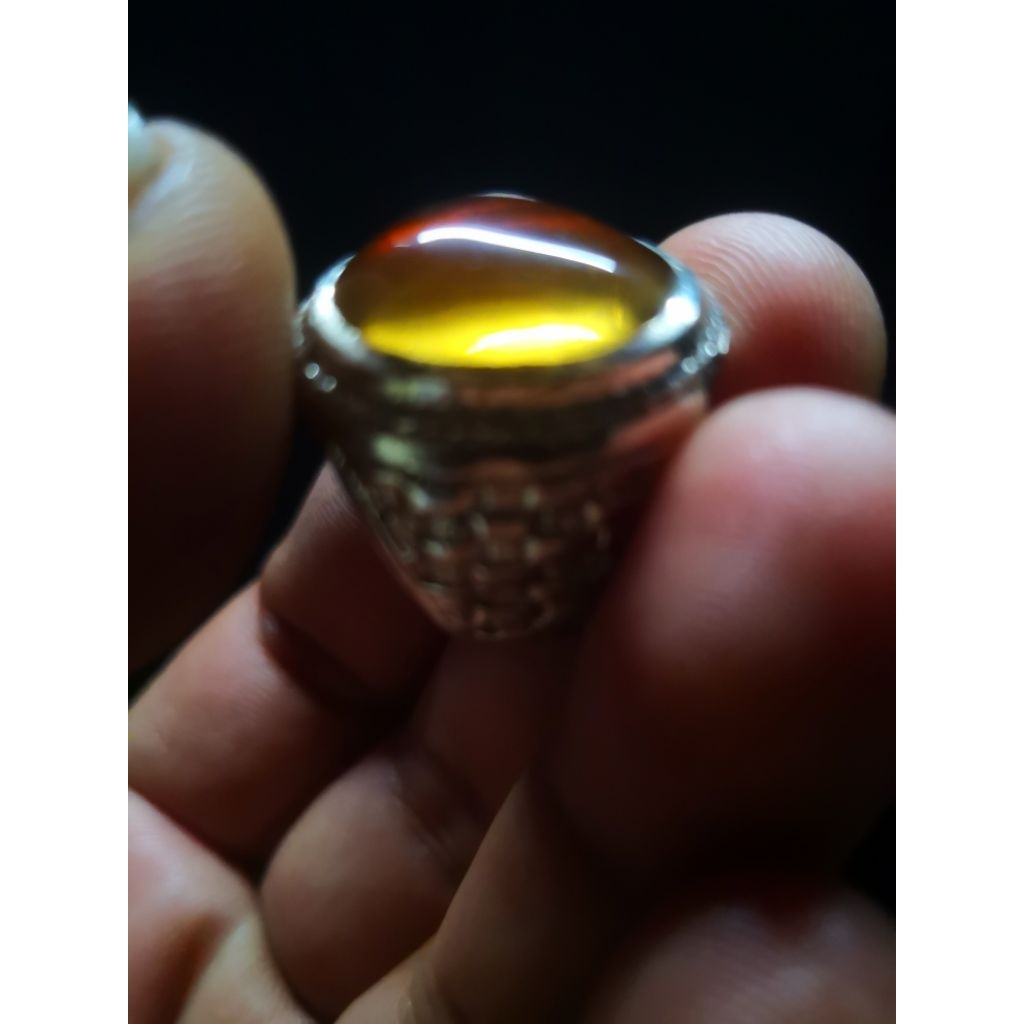 Cincin Batu Mulia Citrin ato kecubung bensin BUKAN bacan kalimaya pirus ruby safir pandan ijo garut 