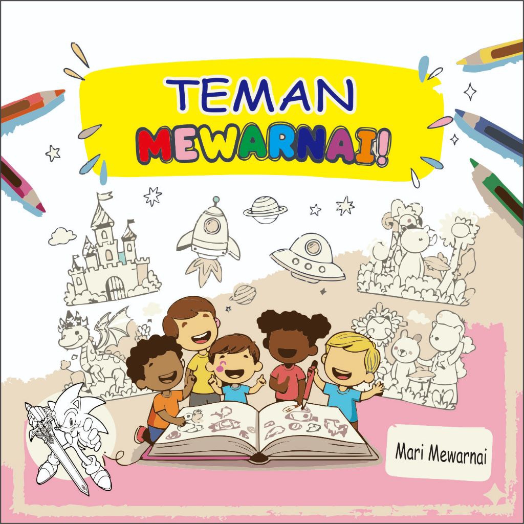 [ISI 20 LEMBAR] Paket Kertas Mewarnai Anak Ukuran F5 - HVS 75gsm