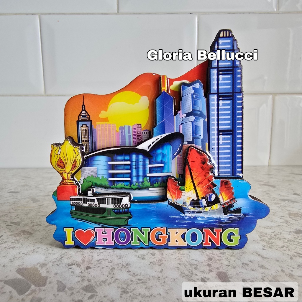 tempelan kulkas magnet hong kong china souvenir oleh2 negara cina hongkong macau makau