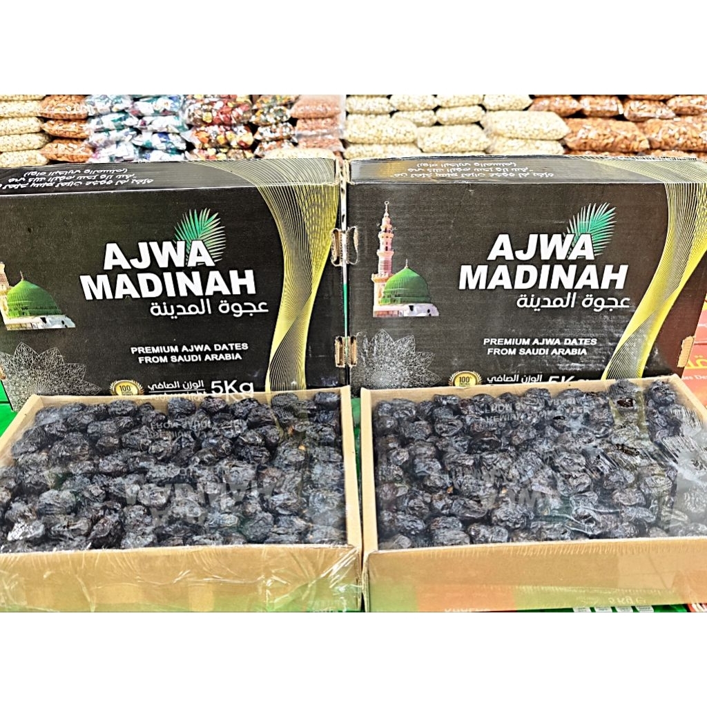 Kurma Ajwa Al Madinah JUMBO 5 kg dus | Ajwa kurma Nabi 5 kg dus