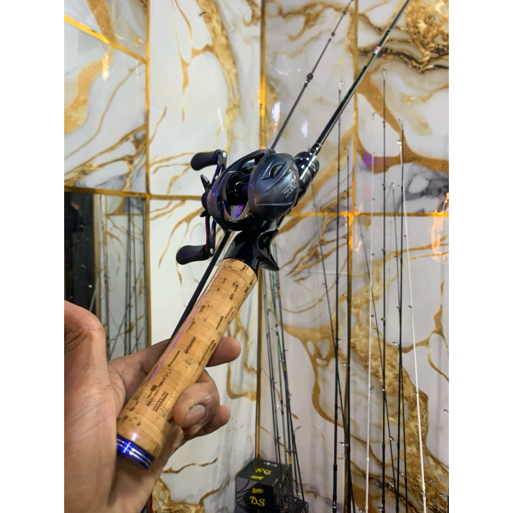 joran uL king fisher 4-10Lbs carbon padat dan kaquya satu set bc dragcliket