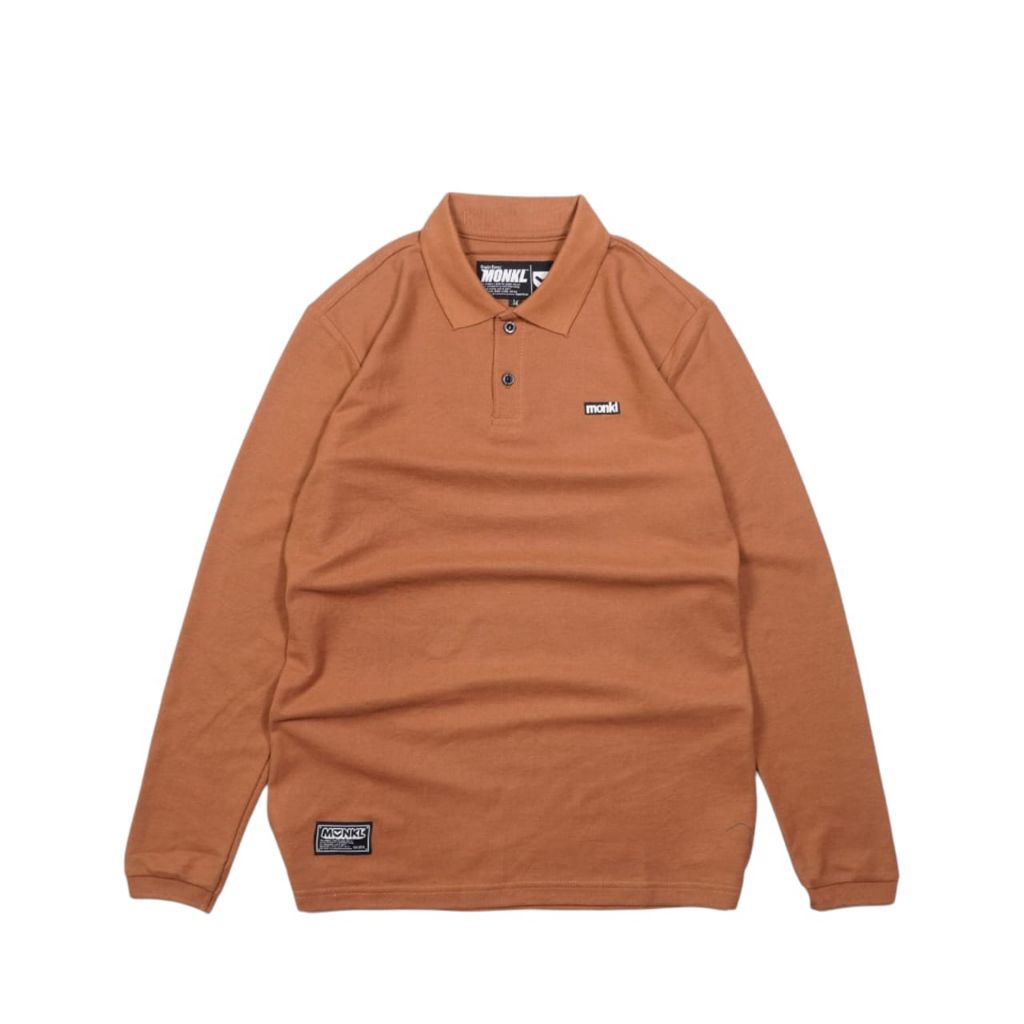 Kaos Kerah Polo Pria Lengan Panjang Monkl ORIGINAL 100%