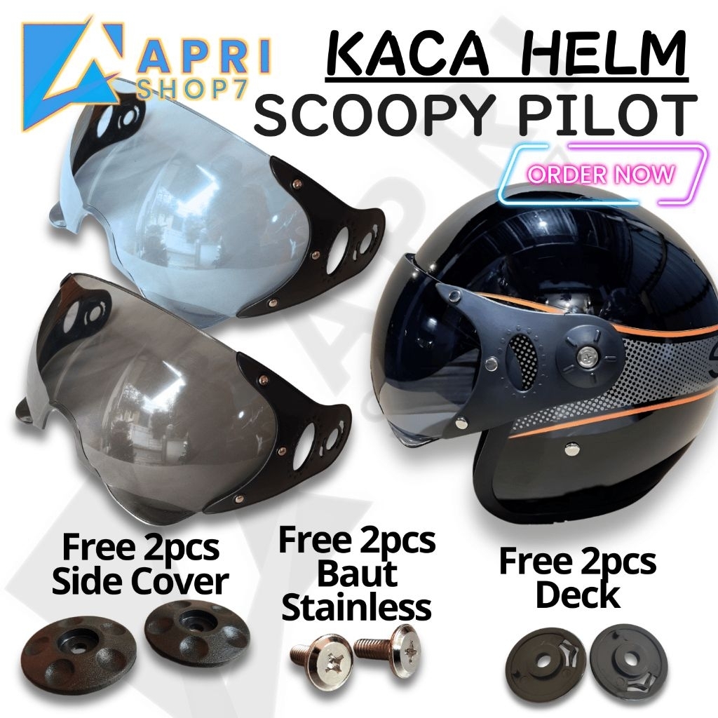 Kaca Helm Scoopy Kaca Mata Helm Honda Scoopy Bogo Pilot
