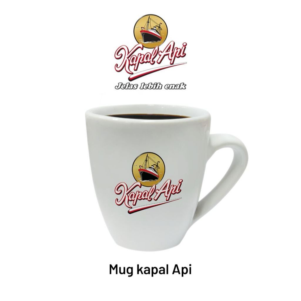 Mug | Cangkir Kapal Api Motif Desain Unik