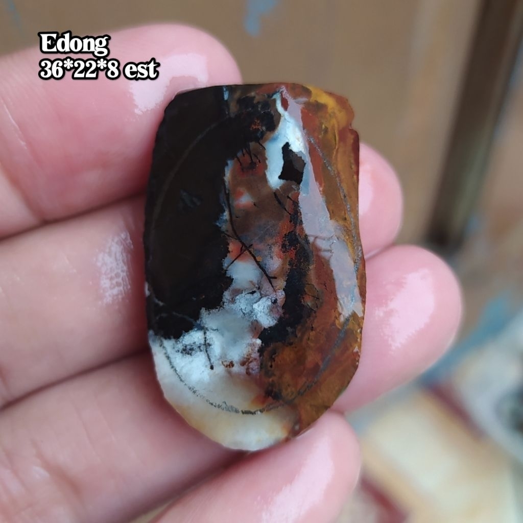 Pancawarna garut edong asli - Bahan Batu akik garut polkas, siap poles