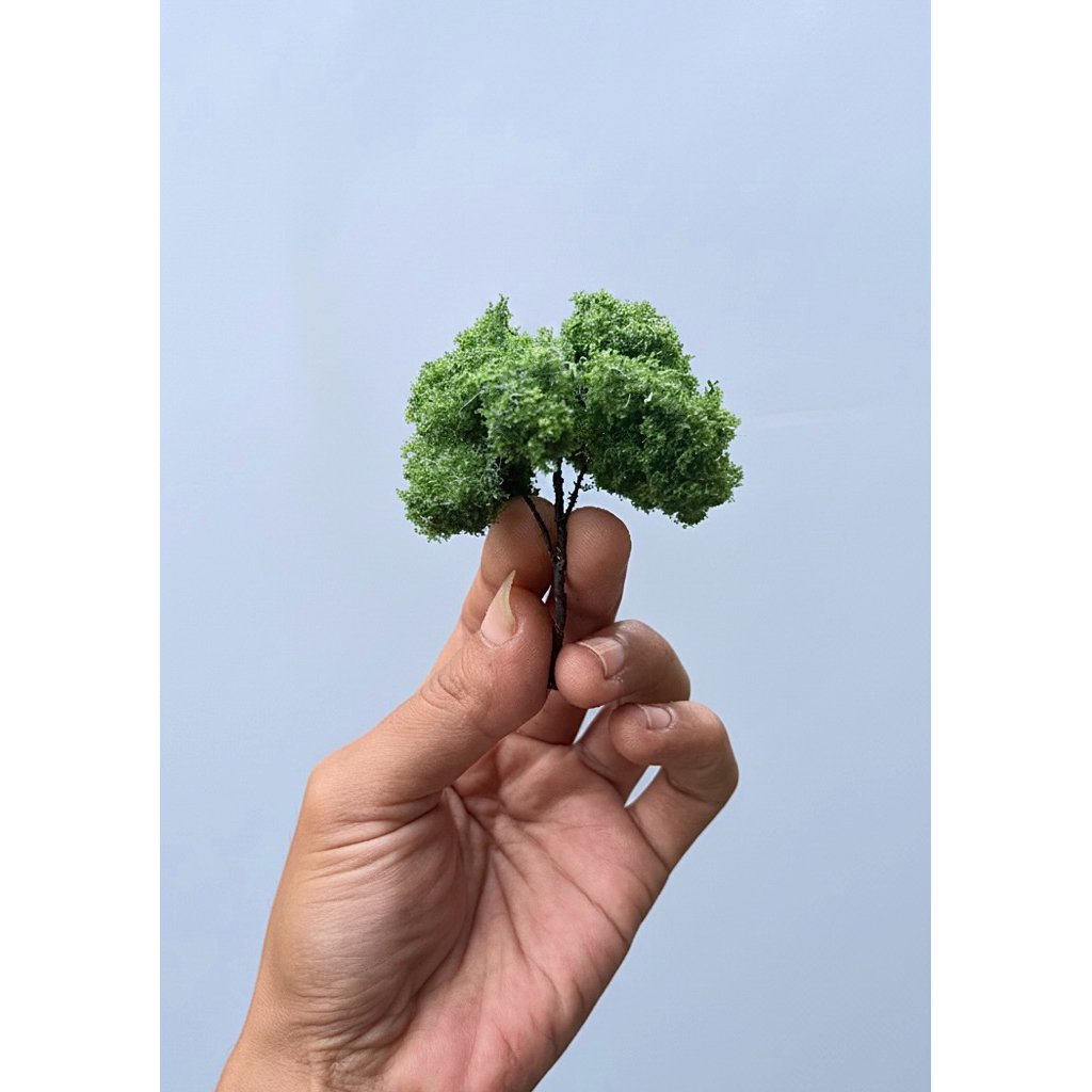 Maket miniatur pohon untuk diorama/maket rumah ( Hijau tua )