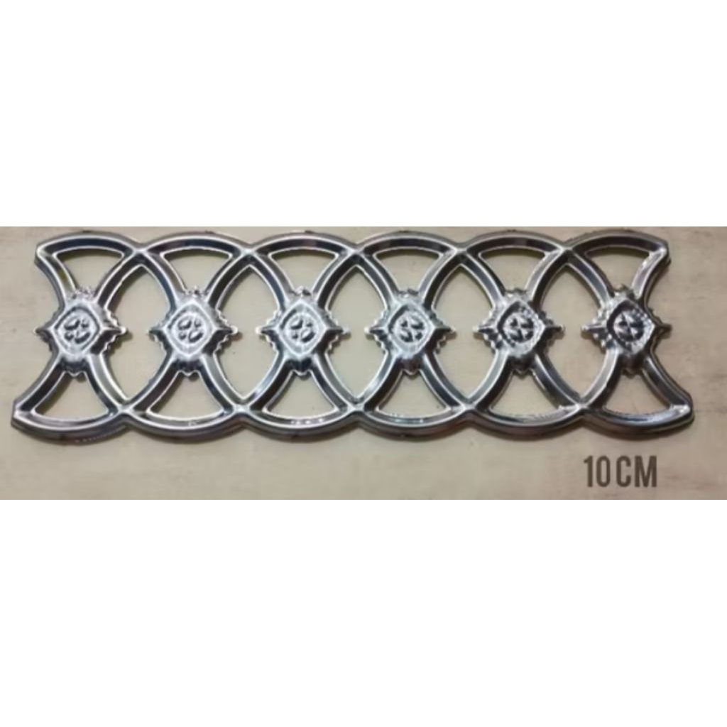 Ornamen pagar stainless bunga sambung 10cm ornamen pagar stainless