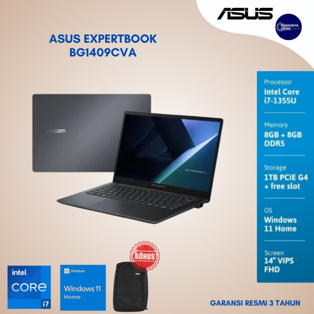 ASUS EXPERTBOOK BG1409CVA i7/16GB DDR5/1TB SSD/Win Home