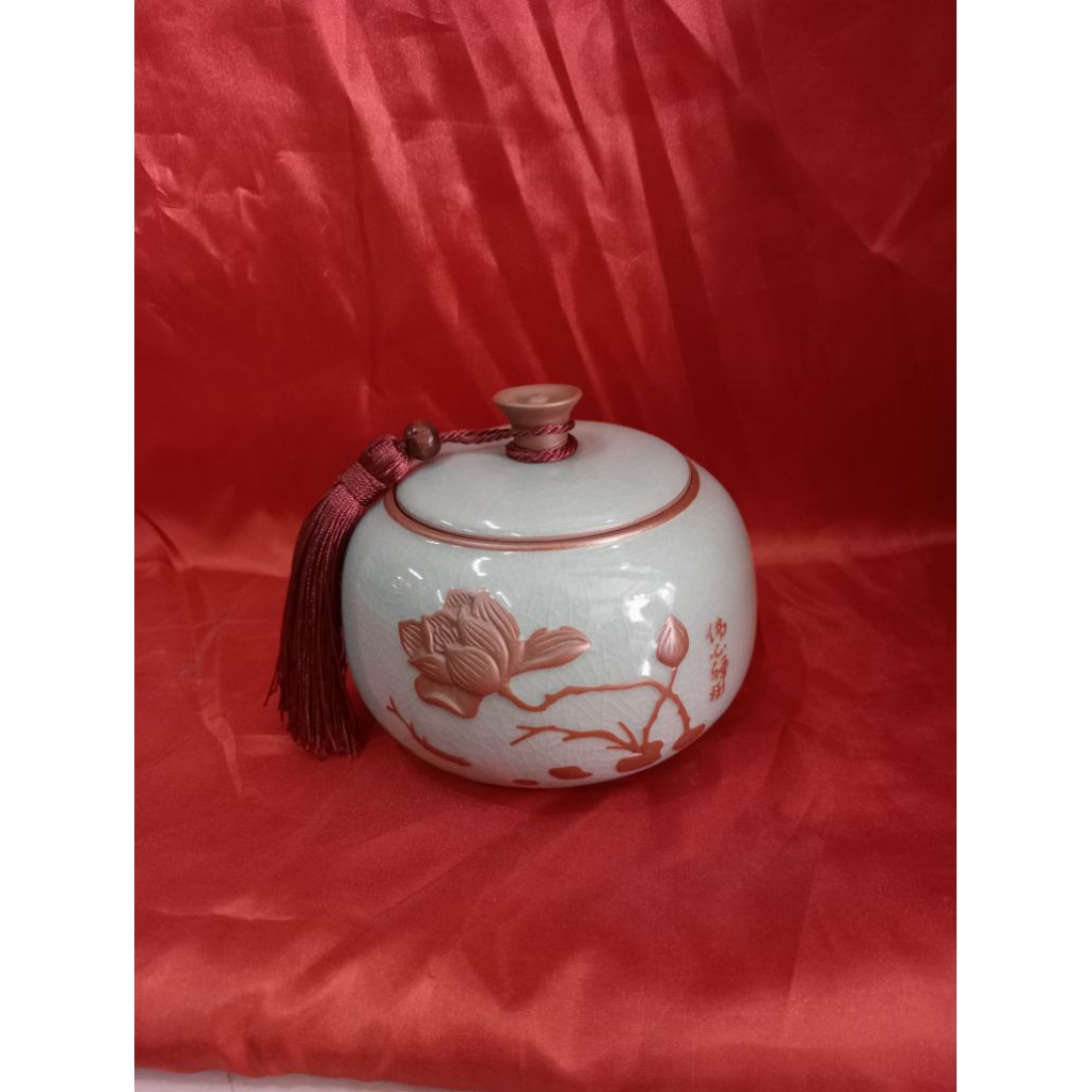 toples keramik model retak 1000 bunga timbul