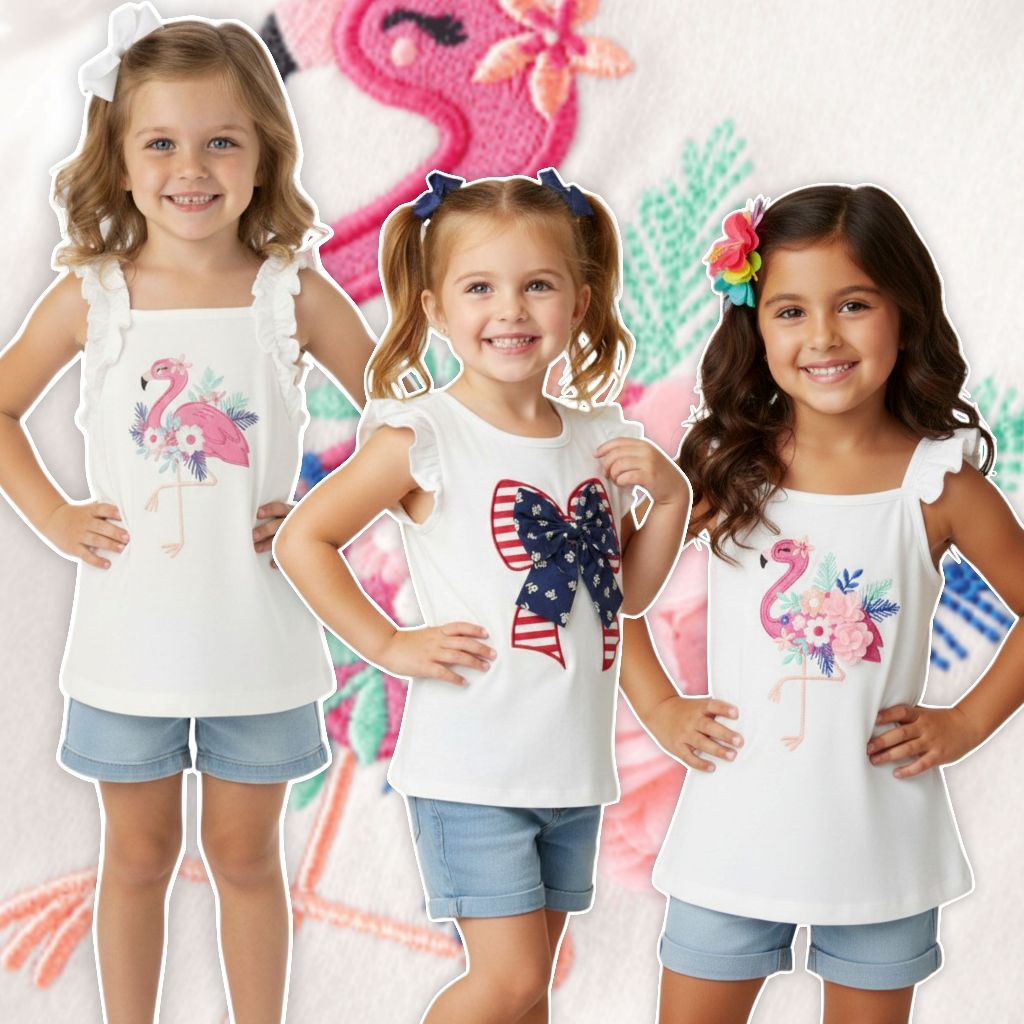 Baju Tanktop Anak Perempuan Branded Gmb 12 Bulan - 8 Tahun