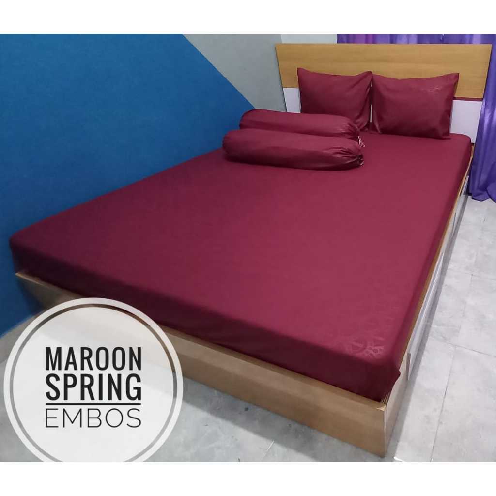 SPREI MOTIF POLOS EMBOS 90x200 100x200 140x200 160x200 180x200 200x200 SET SARUNG BANTAL GULING