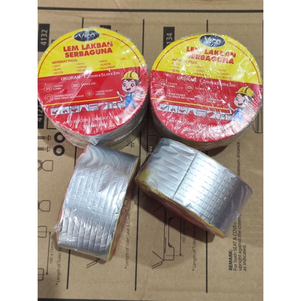 Lakban Anti Bocor Serbaguna Aluminium Vico 3 Meter/Lakban Lem Untuk Seng Anti Bocor