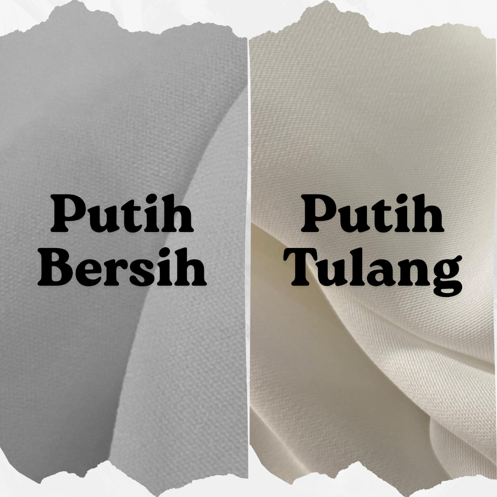 Per50cm Mina Kain Sultan Anti UV UPF 80 Putih dan Broken White Kain Premium Warna Polos Lebar 145 cm