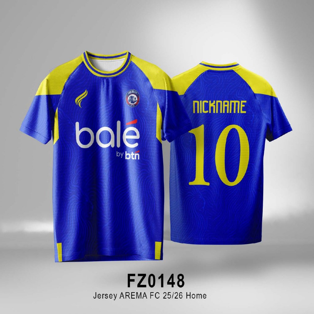 Jersey Sepak Bola AREMA FC 25/26 Home/Away Fullprint Dryfit Unisex FZ0148 - FZ0149