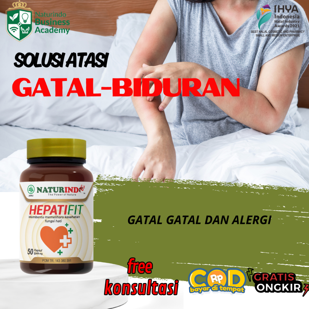 Obat Gatal Ampuh Alergi Bersih Darah Biduran Herbal Hepatifit Naturindo