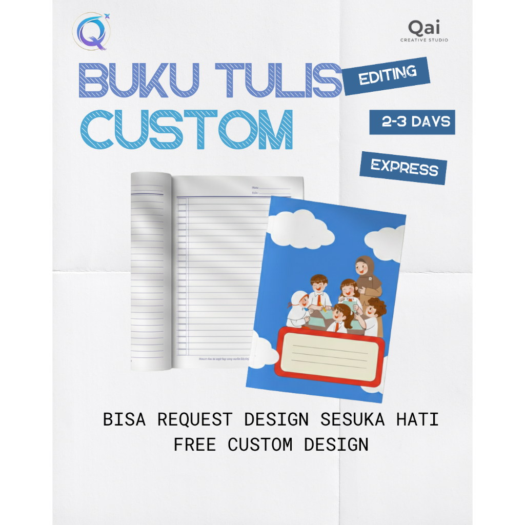 BUKU TULIS CUSTOM | BUKU TULIS | BUKU TULIS SEKOLAH | BUKU TULIS ANAK SEKOLAH | BUKU TULIS CUSTOM