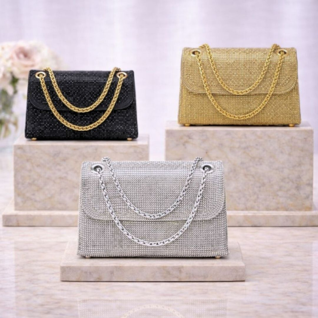 Waiwai Tas Diamond Shoulder Bag Wanita Import X7 Clutch