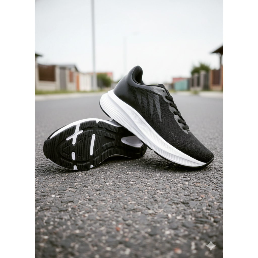 Sepatu Sekolah Unisex KANKY Hitam Putih Polos Ringan Anti Slip Sepatu Anak Sekolah Dan Sepatu Kerja