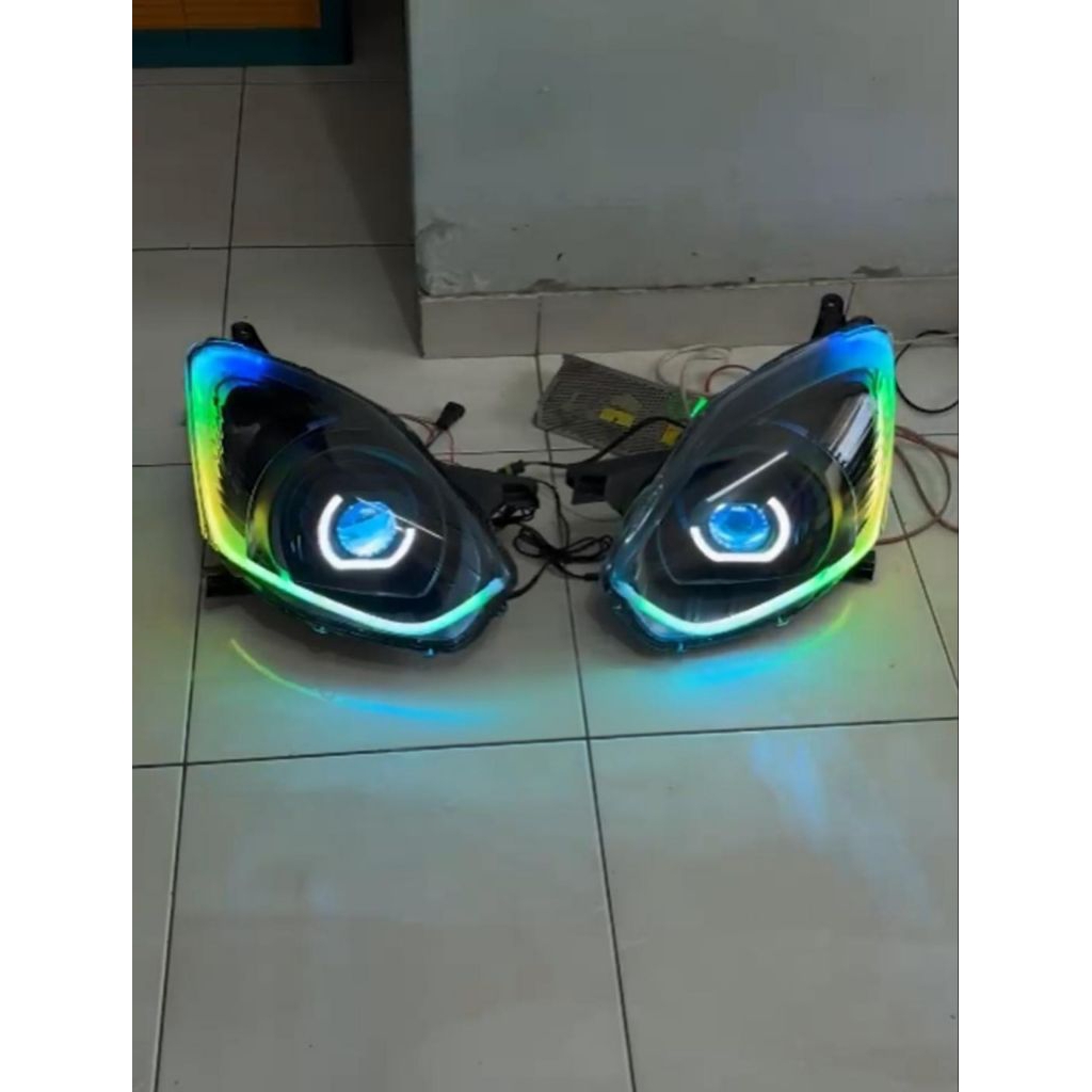 headlamp ayla/Agya  custom projector biled DRL alis sein running