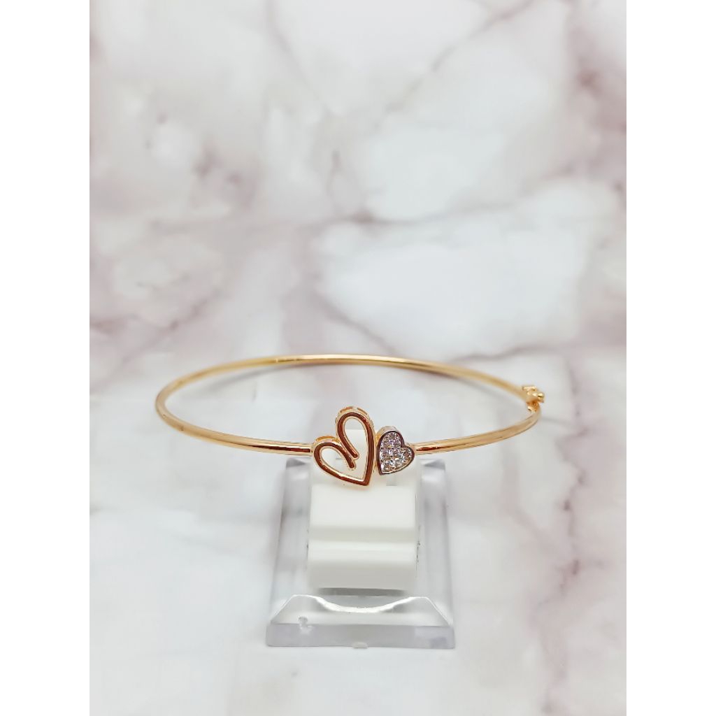 Gelang Oval Emas muda model 2 love mp