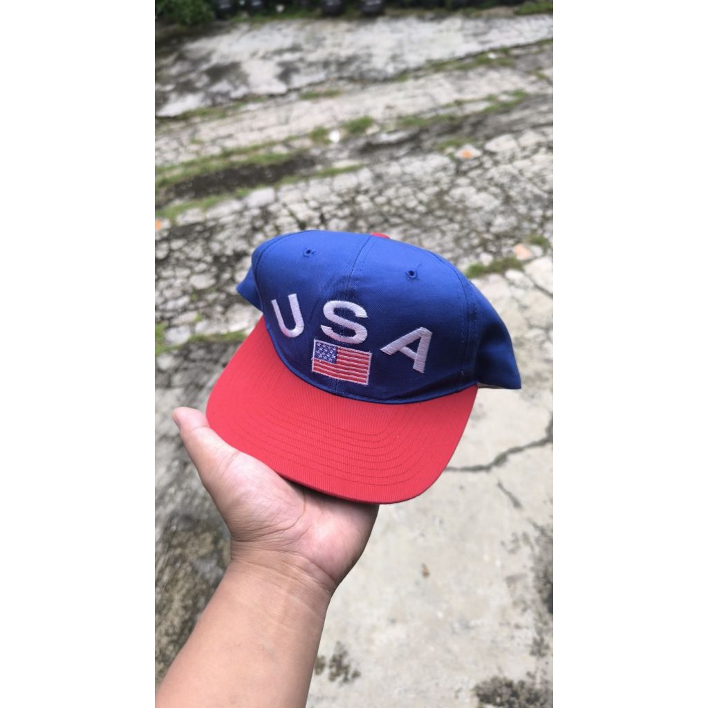 topi vintage usa flag