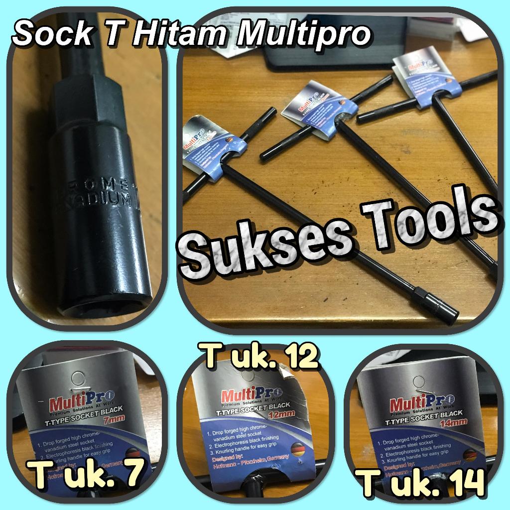 multipro soct T Hitam - UkuranT 7, T 12, T 14  ( kunci soct)