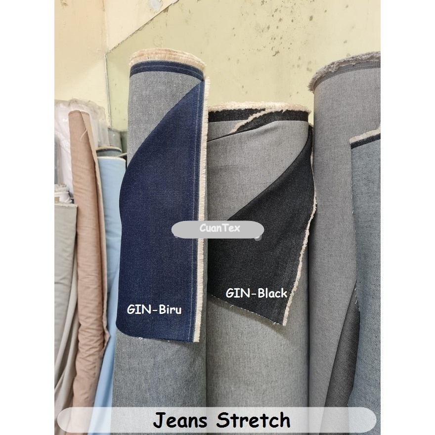 Kain Jeans Stretch Bahan Denim Melar Jeans Melar Raw Mentah Stretch Melar