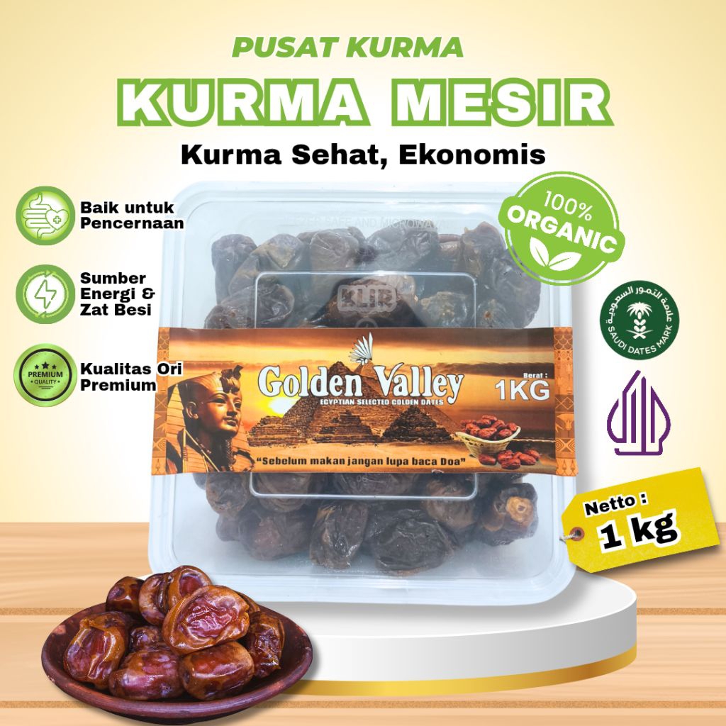 KURMA GOLDEN VALLEY MESIR PREMIUM 1 KG / KURMA GOLDEN VALLEY  / KURMA MESIR | pusatkurmabali