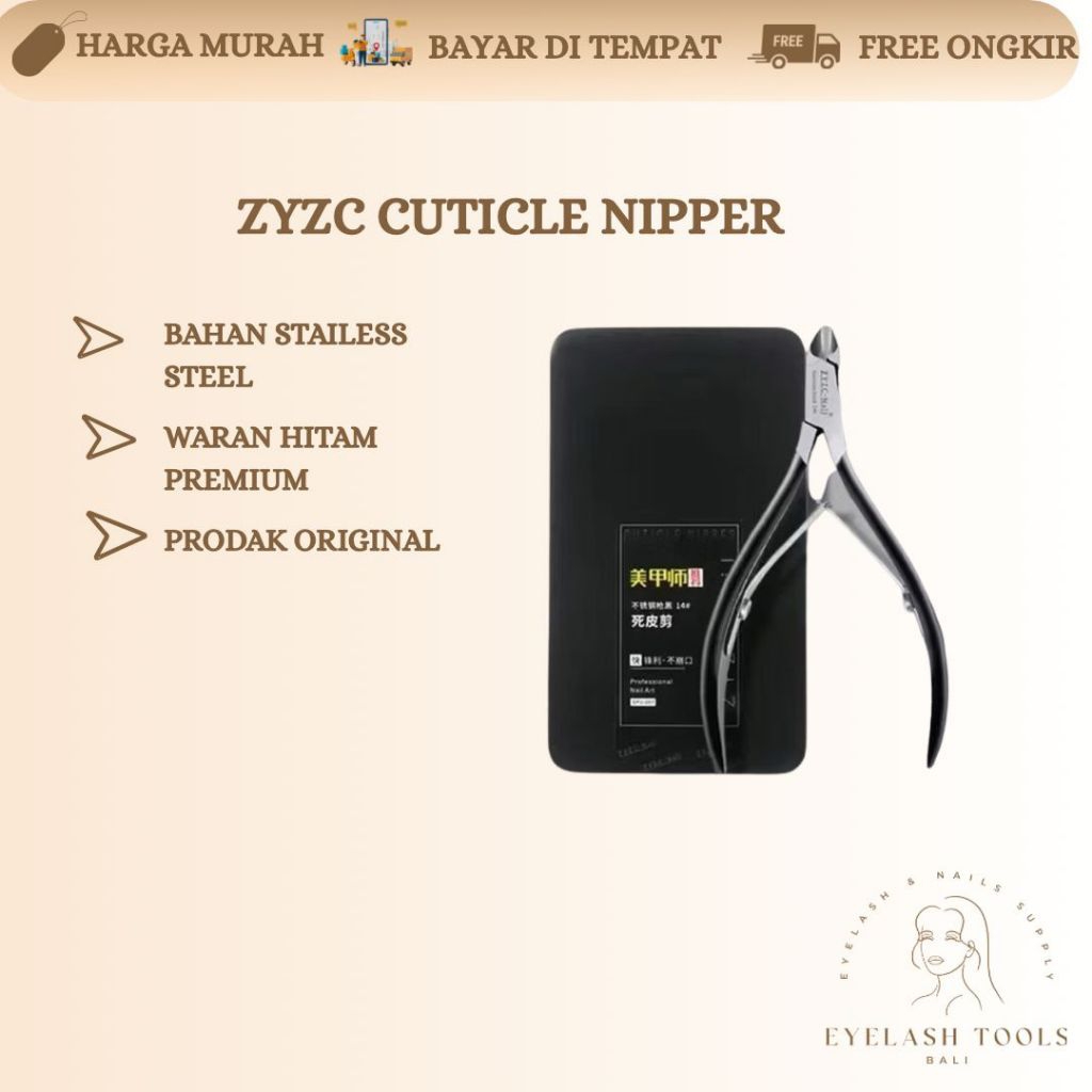 ￼ZYZC CUTICLE NIPPER / GUNTING KUTIKULA BLACK NAIL CARE MANICURE PREMIUM NIPPER