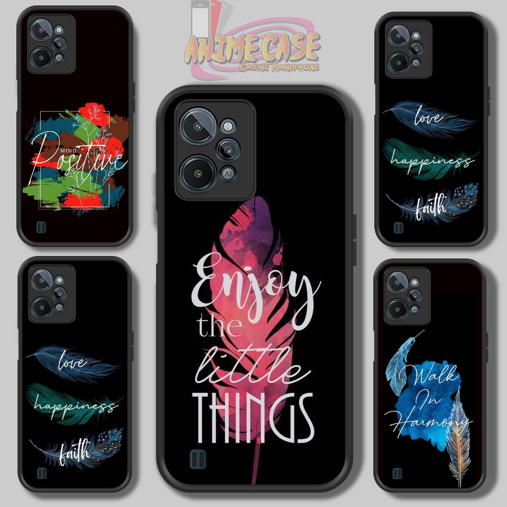 Case REALME C31 Motif ( BULU ) Cover Handphone Softcase Glossy Anti Jamur