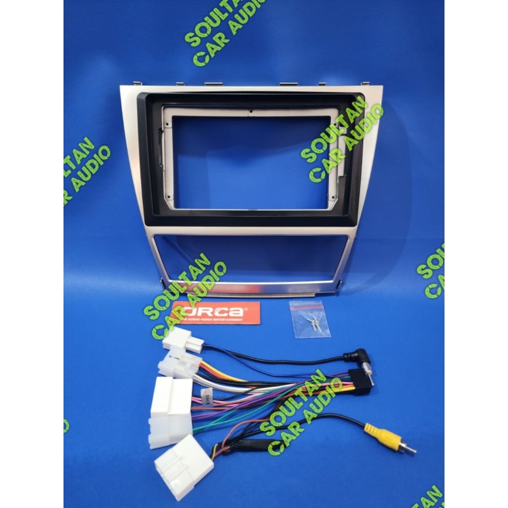 Frame head unit tv mobil android 9 inch mobil Toyota Camry 2006-2011