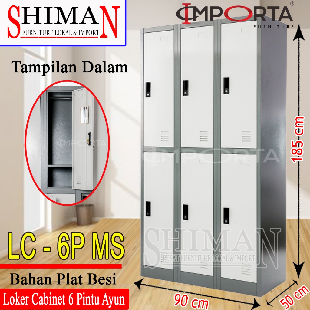 Lemari Loker Besi 6 Pintu (Triple) LC 6P MS IMPORTA