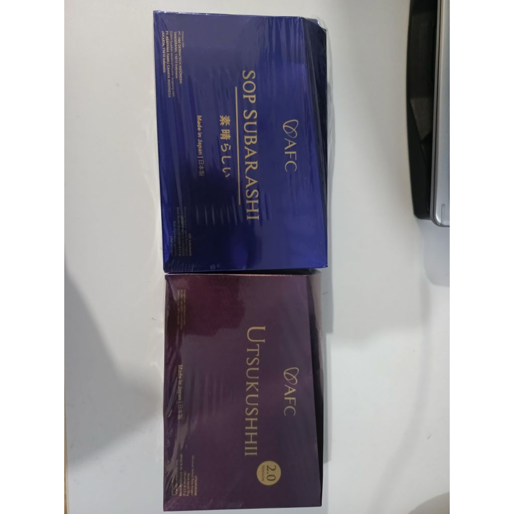 SOP SUBARASHI dan UTSUKUSHHII AFC 100 % ORIGINAL BARU PAKAI 1 SACHET JUAL MURAH SAJA EXP 2029