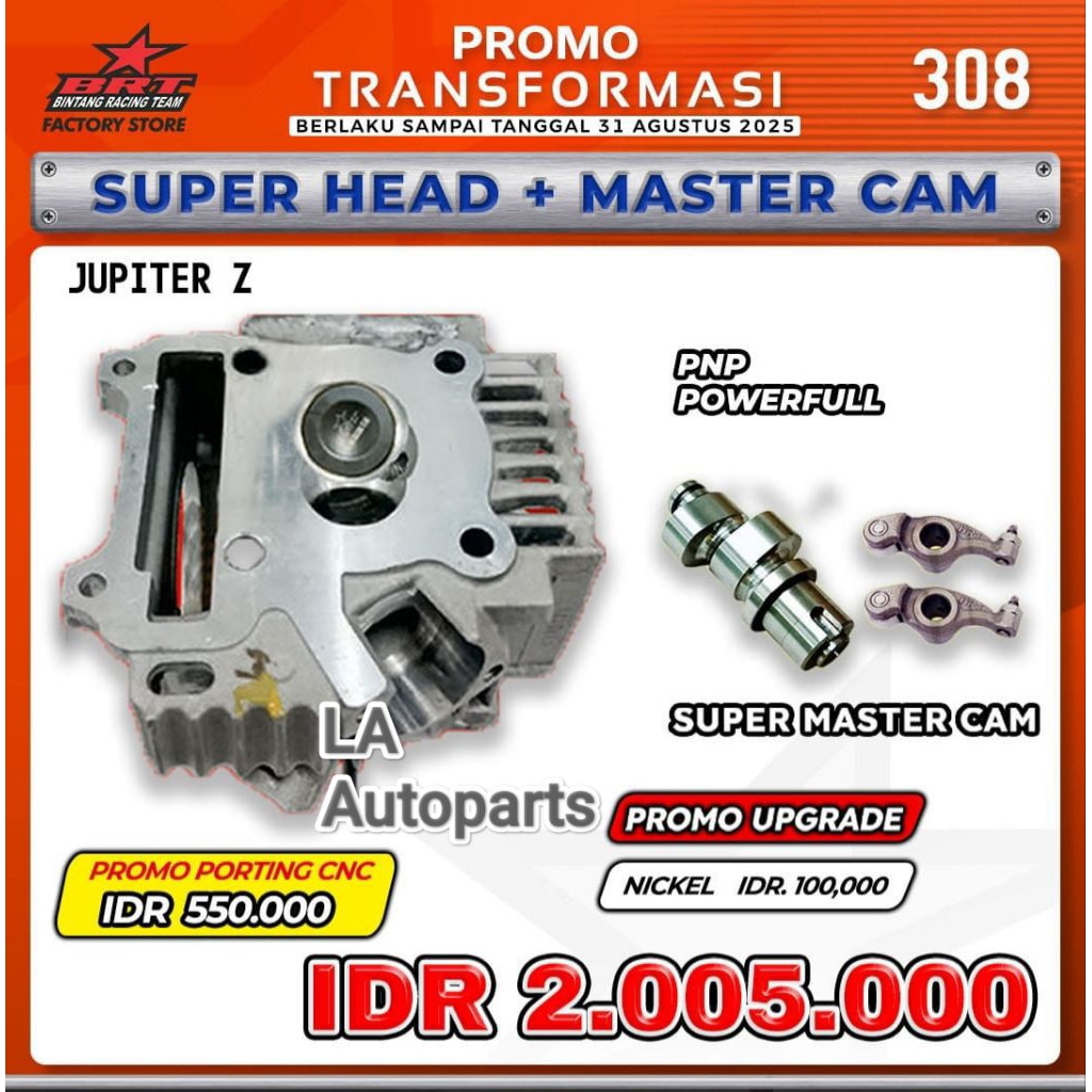 Super Head+Master Cam Noken As Jupiter Z BRT - BINTANG RACING TEAM