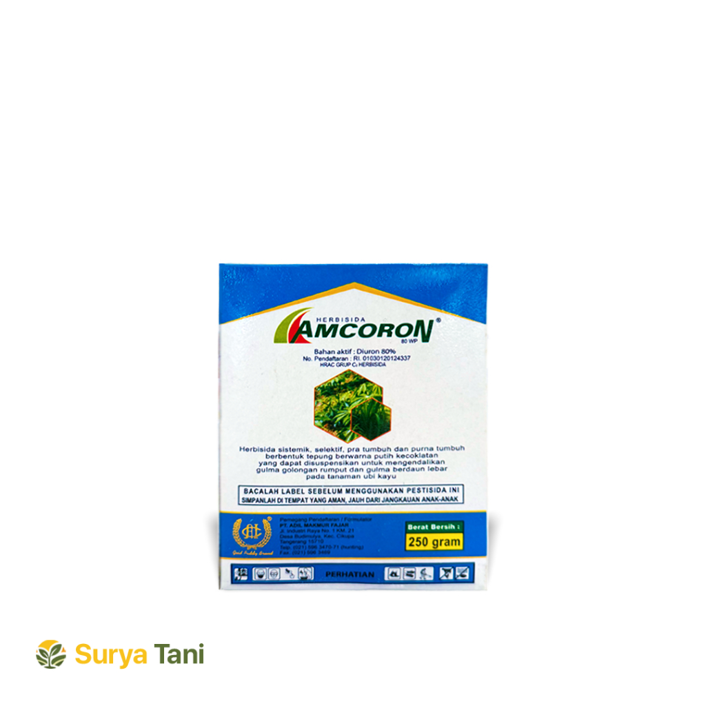 AMCORON 80 WP 250gr Herbisida Pembasmi Rumput Singkong & Ubi Kayu Diuron