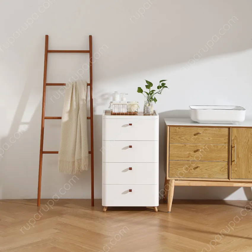 Informa Mizuki Laci Penyimpanan 4 Tingkat Putih