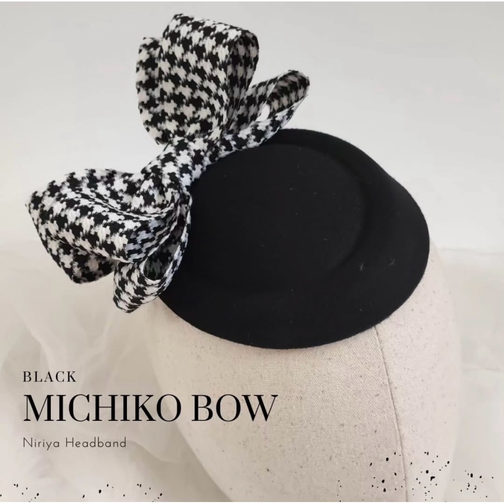 Michiko Bow Ester | Bandana Bando Jepit Rambut Topi Bayi Anak Dewasa