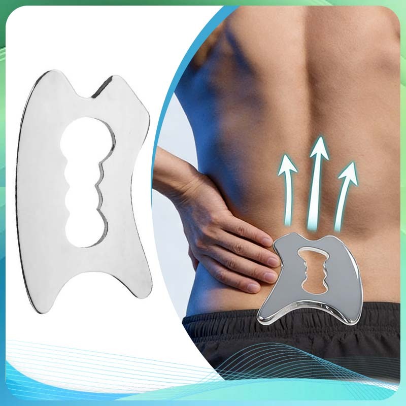Alat Guasha Stainless Steel Muscle Scraper Alat Pijat Stainless Guasha Wajah Stainless