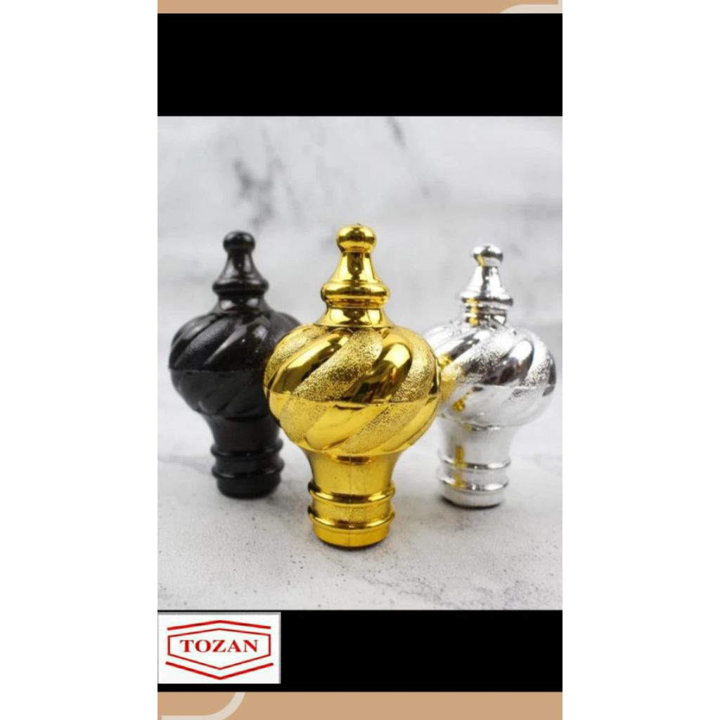 endcup/mahkota/kubah tutup batang gorden tozan