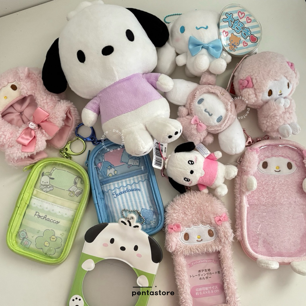 [Ready] sanrio plush pouch card holder trinkets japan
