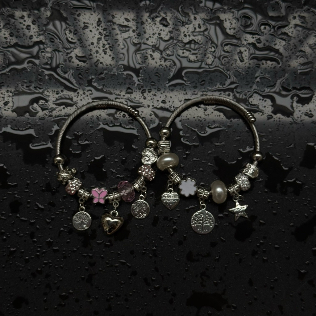 Gelang Titanium Wanita dengan Desain Retro dan Ringan/Gelang Pandora/Pandora Charms/Pandora Bracelet