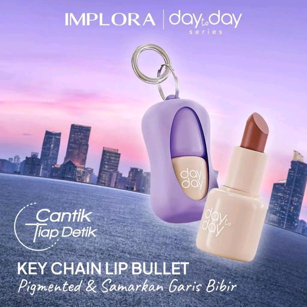 Implora Day To Day Lip Bullet | Lipstick | Mini Lipstik | Travel Friendly | Lip Matte Nude | BPOM