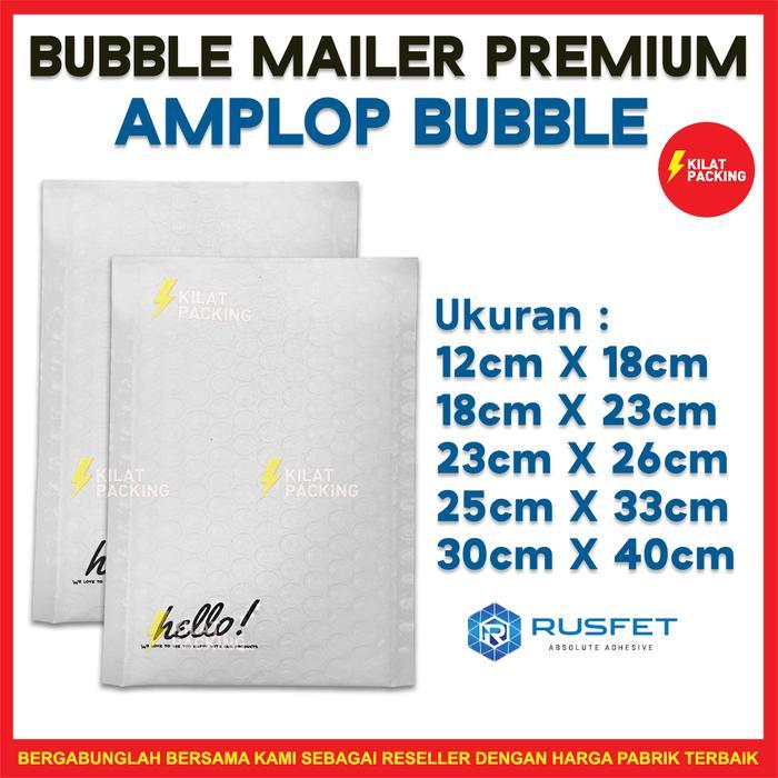 AMPLOP BUBBLE MAILER RUSFET WHITE 12x18 TERMURAH