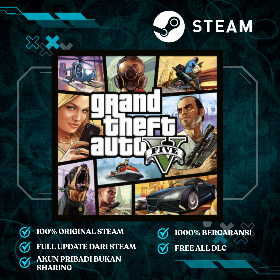 GTA V (Grand Theft Auto V) Base FiveM – Game PC Steam (Original) | Full Update DLC | Masuk ke Akun P